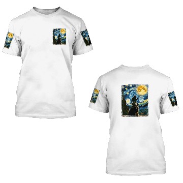 Discover Cocker Spaniel Dog Art Van Gogh Starry Night Cocker Spaniel 3D T Shirts