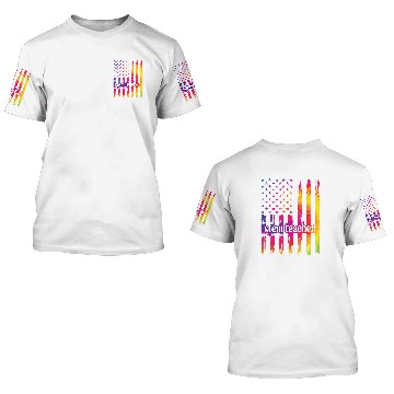 Discover STEM Teacher US Flag Science Technology Engineering Math 21 3D T Shirts