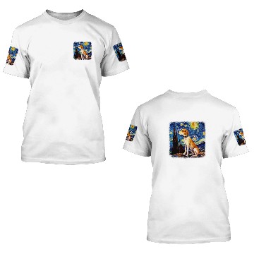 Discover Dog in starry night van gogh Beagle Baseball Tees 3D T Shirts