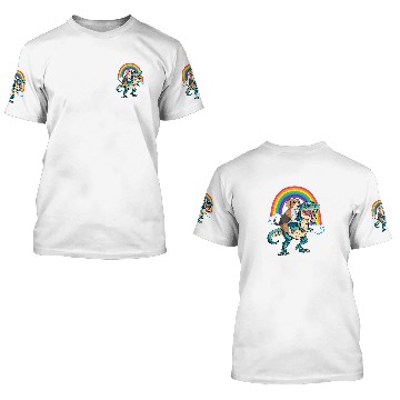 Discover Dinosaur T Rexs Rainbow Cloud Sparkles Beagle 3D T Shirts