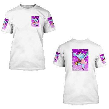 Discover Ballerina Unicorns Cute Ballet Dancer Retro Sunset Dancing Baseball Tees 3D T Shirts