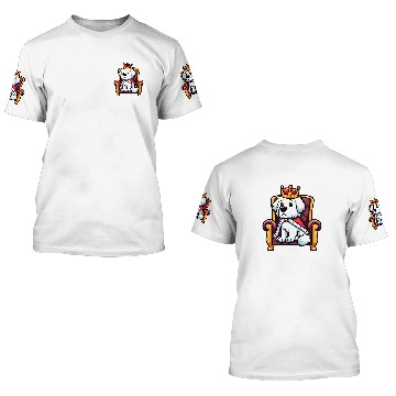 Discover Great Pyrenees King Funny Dog Royalty Baseball Tees 3D T Shirts