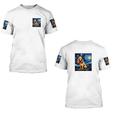 Discover Cocker Spaniel Starry Night For Dog Mom Dog Dad 3D T Shirts