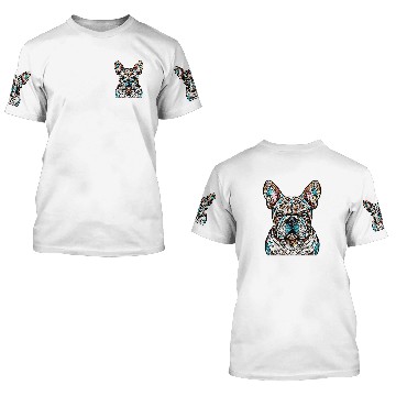 Discover French Bulldog Frenchie Abstract 3D T Shirts