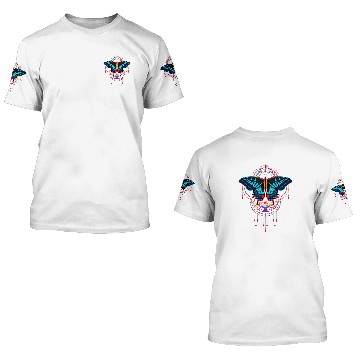 Discover Magic Butterfly over Mandala Baseball Tees 3D T Shirts