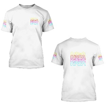 Discover Lacrosse Gift NASA Rainbow Repeat Word Worm Logo Baseball Tees 3D T Shirts