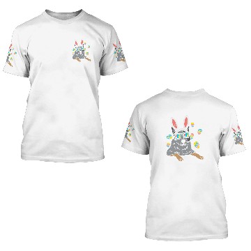 Discover Heeler Bunny Ears Glasses Easter Eggs Australian Cattle Dog 3D T Shirts
