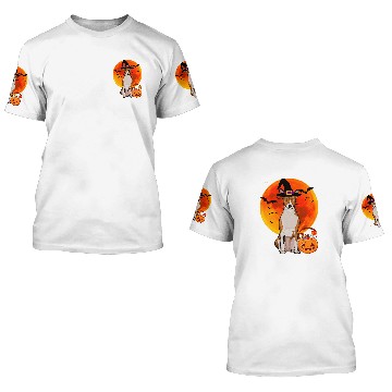 Discover Dog Halloween Basenji Jack O Lantern Pumpkin 3D T Shirts