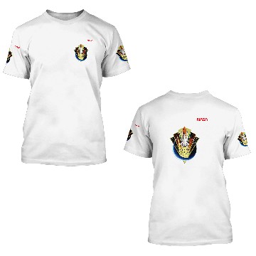 Discover Lacrosse Gift NASA Space Shuttle Program Worm Logo 3D T Shirts