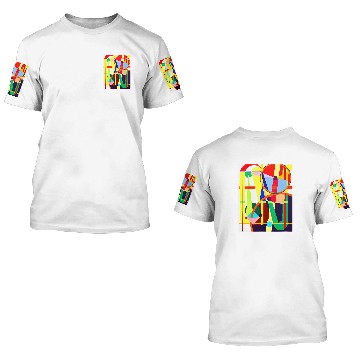 Discover Geometric Harmony Abstract Patterns on Cool Novelty 3D T Shirts