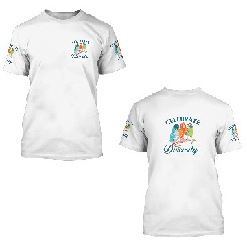 Discover Parrots Funny Bird Lover Celebrate Diversity Parrot Baseball Tees 3D T Shirts