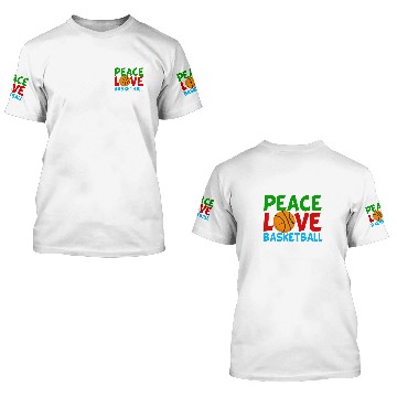 Discover Peace Love Basketball Baseball Tees 3D T Shirts