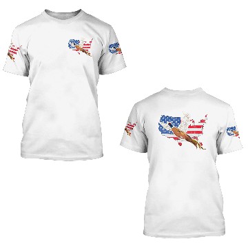 Discover Pheasant Hunter American Flag Graphic Bird Hunting Vintage 3D T Shirts