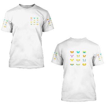 Discover Modern Abstract Butterfly Insect Animal Pattern Art Baseball Tees 3D T Shirts