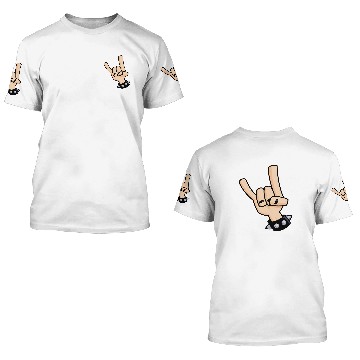 Discover Heavy Metal Devil Horns Hand Sign 3D T Shirts