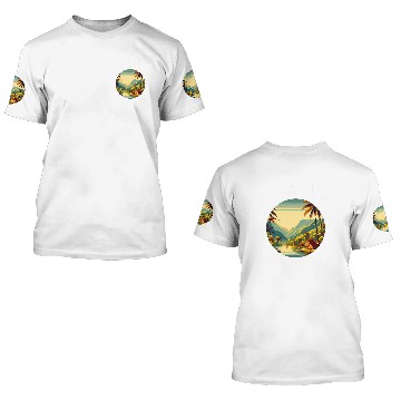 Discover Haiti scenery Art Deco Baseball Tees 3D T Shirts