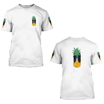 Discover Funny Border Collie pineapples Dog 3D T Shirts