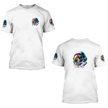 Discover Rainbow Astronaut Skull Space Lovers Cool Graphic 3D T Shirts 5 3D T Shirts