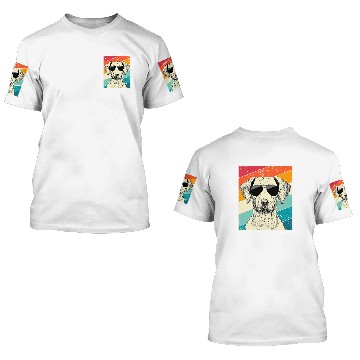 Discover Retro vintages Rhodesian Ridgeback with Sunglasses Dog Lovers Baseball Tees 3D T Shirts