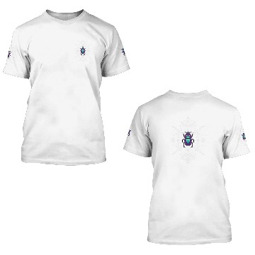 Discover Purple Beetle with White Mandala 3D T Shirts