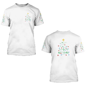 Discover Merry xmass Christmas Tree Lover Teaching Staff Math Students 24 Zip 3D T Shirts