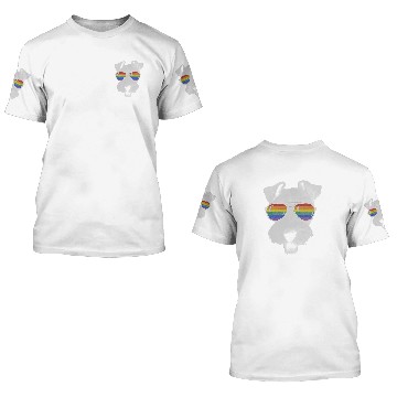Discover Pride Month Wire fox terrier Rainbow Flag Baseball Tees 3D T Shirts