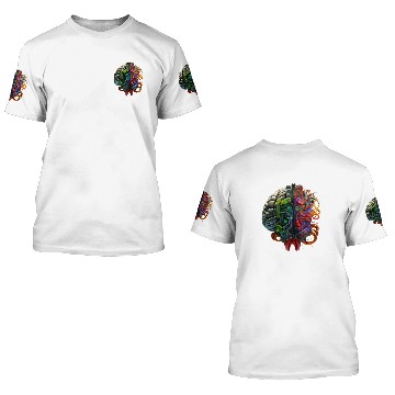 Discover Human Robot AI Computer Brain 3D T Shirts