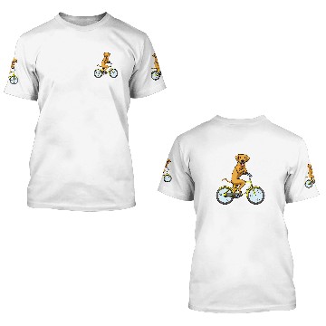 Discover Rhodesian Ridgeback Dog With Bike Baseball Tees 3D T Shirts