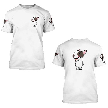 Discover Miniature Bull Terrier Dog 2 3D T Shirts