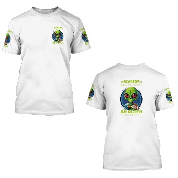 Discover Scared Imagine Being An Alien On Earth Space Astronaut Baseball Tees 3D T Shirts