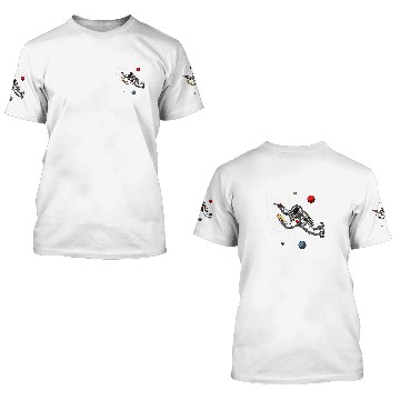 Discover Space Astronaut Painter Artist Cosmic Planets Art Student 3D T Shirts