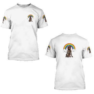 Discover Rainbow German Wirehaired Pointer Ew People Unicorns Dog Zip 3D T Shirts