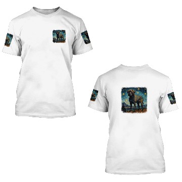 Discover Van gogh Cane Corso in starry night 2 3D T Shirts
