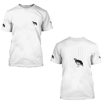 Discover Quail American Flag quail hunting 21 Zip 3D T Shirts