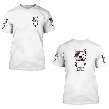 Discover Miniature Bull Terrier Dog 4 3D T Shirts