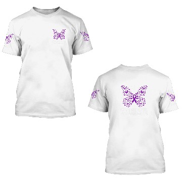 Discover Overdose Awareness Purple Ribbon Butterfly 3D T Shirts