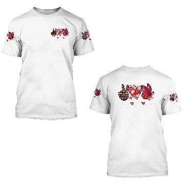 Discover Peace Love Cure Butterfly Stroke Awareness 3D T Shirts