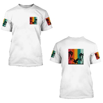 Discover Retro Summer Themed Design Raven Lover Summer Vacation Baseball Tees 3D T Shirts