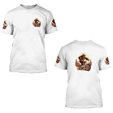Discover Sasquatch Mountain Biker MTB Biking 2 Zip 3D T Shirts