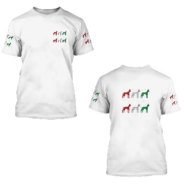 Discover Ibizan Hound Merry Christmas Argyle Dog 3D T Shirts