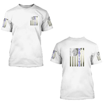 Discover Native American Day vintages Flag USA 1 Baseball Tees 3D T Shirts