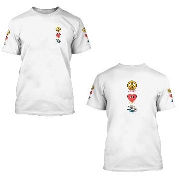 Discover Peace Love Books Book Lovers Bookworm Baseball Tees 3D T Shirts