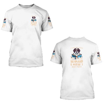 Discover Saint Bernard Reading Outfit Saint Bernard Mom 3D T Shirts