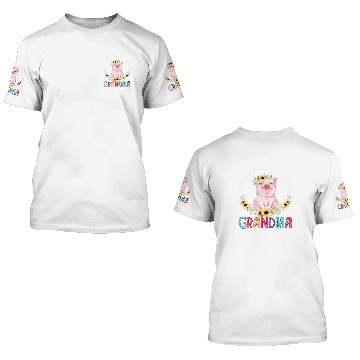 Discover Womens Womens Blessed To Be Called Grandma Pig Cute Baseball Tees 3D T Shirts