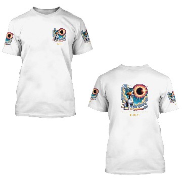 Discover Jack Russell Terrier Dog Howling At Solar Eclipse Baseball Tees 3D T Shirts