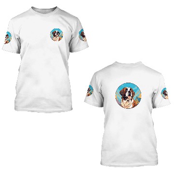 Discover Saint Bernard Dog Breed 3D T Shirts