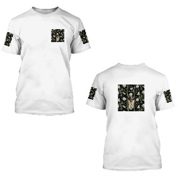 Discover Saint Bernard White Sweet Pea Flower Pattern 3D T Shirts