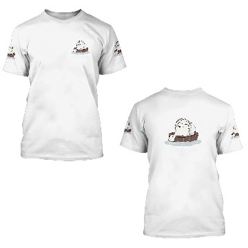 Discover Samoyed Dogsen Funny Dog Hot Spring Baseball Tees 3D T Shirts