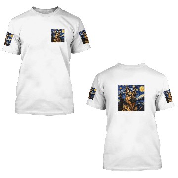 Discover German Shepherd Dog Van Gogh Style Starry Night 1 3D T Shirts