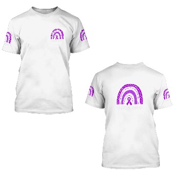 Discover Support Squad Purple Rainbow Ribbon Epilepsy Awareness 3D T Shirts